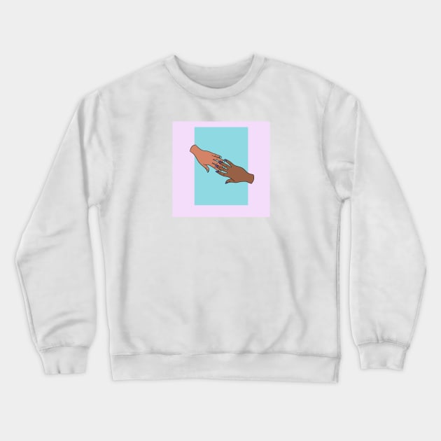 Girls empower Girls - Hand Reaching Crewneck Sweatshirt by Moshi Moshi Designs